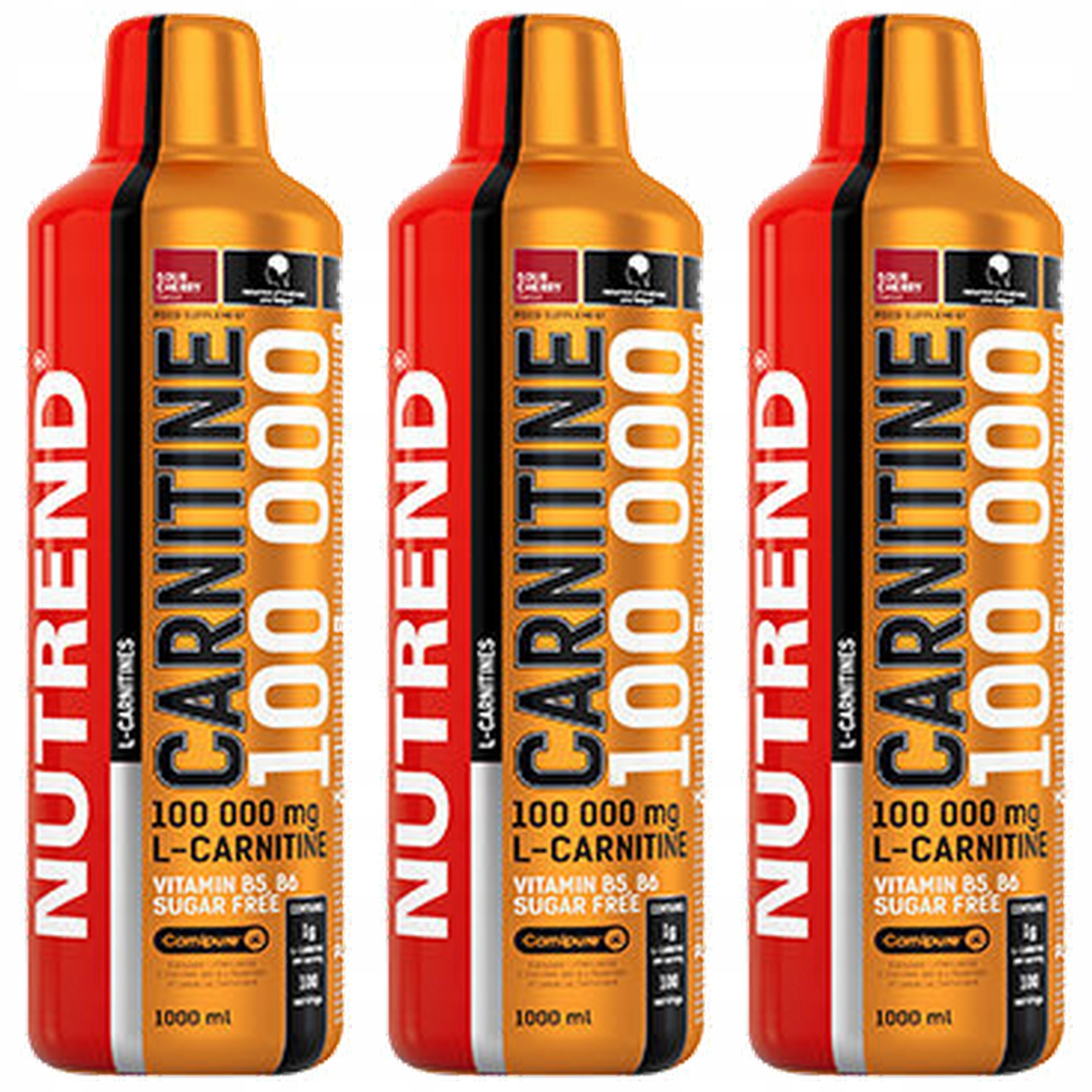 3x L-karnitin spalování tuků 100000 mg 1000 ml 100 porcí Nutrend