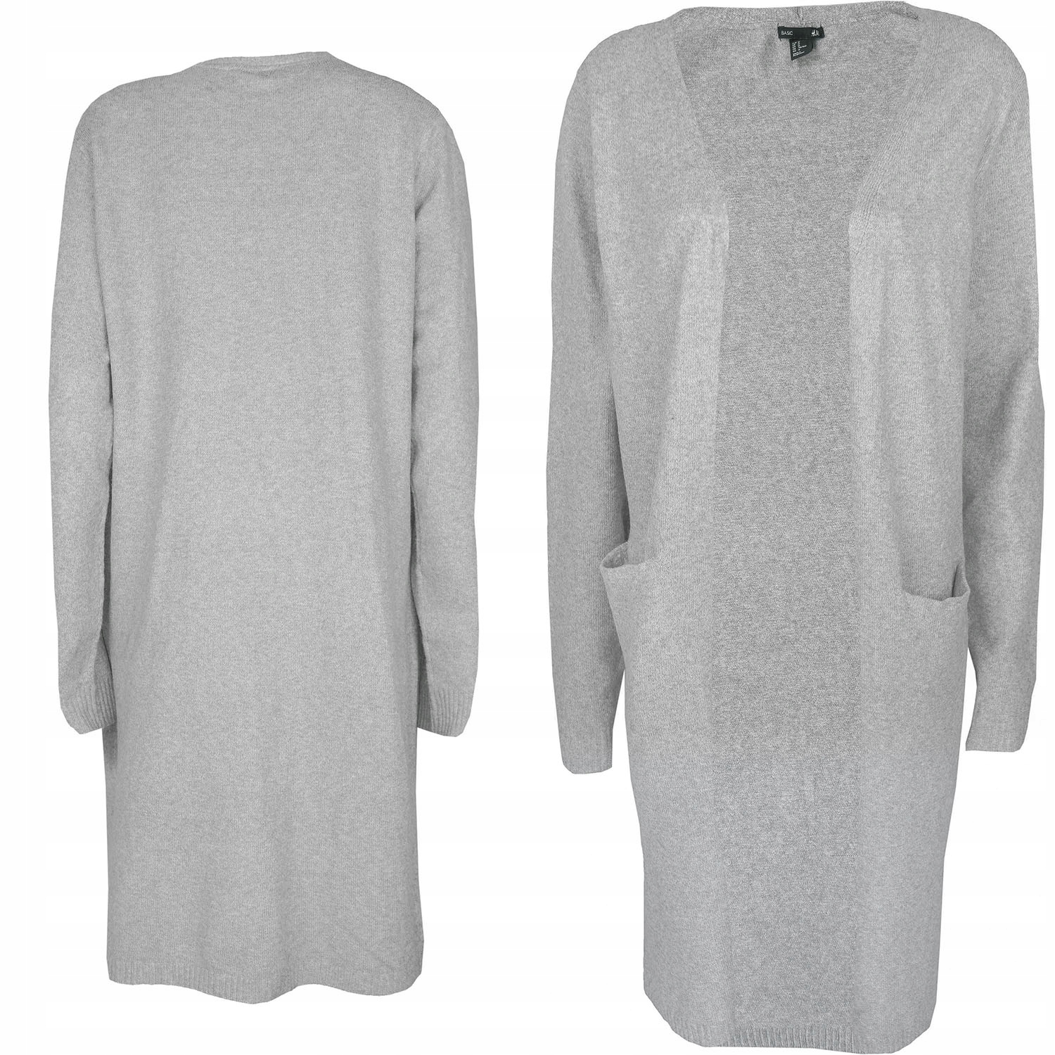 

H&m Damski Szary Sweter Wełna Narzutka 40