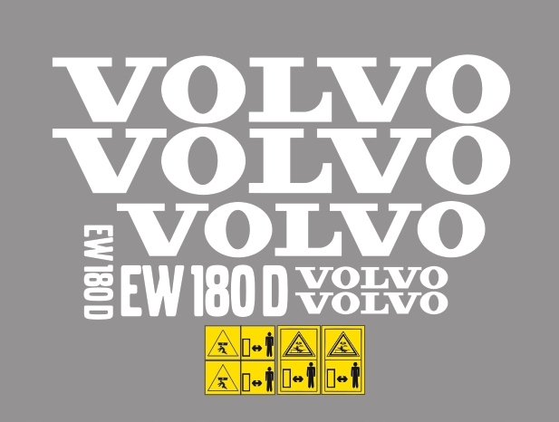 Samolepky s nálepkou Volvo EW180D