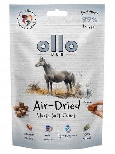 5x Ollo Sušené kostky z koňského masa 80g