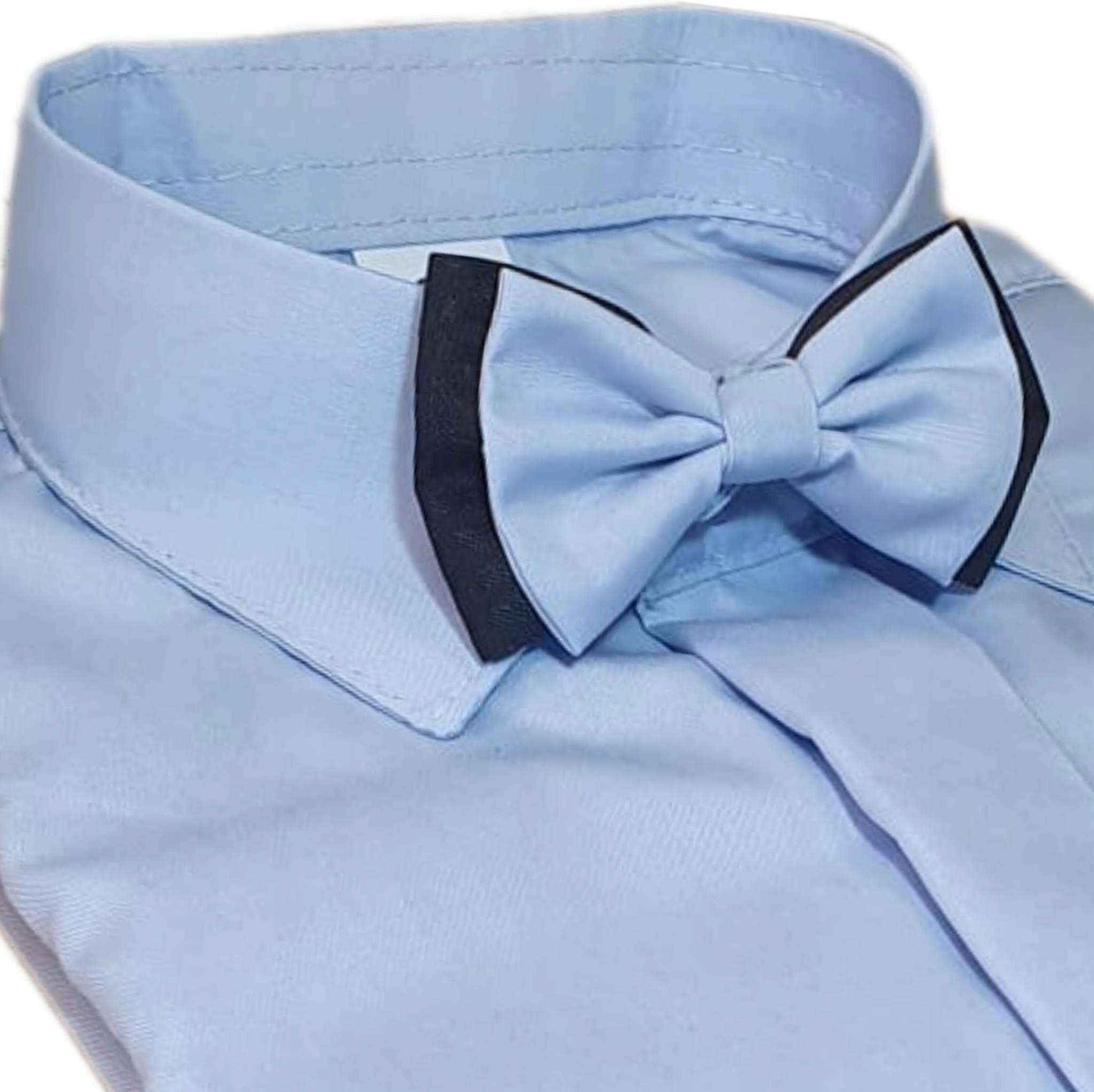 KOSZULA WIZYTOWA dł ręka CHŁOPIĘCA niebieska mucha Wiek dziecka 9 lat +