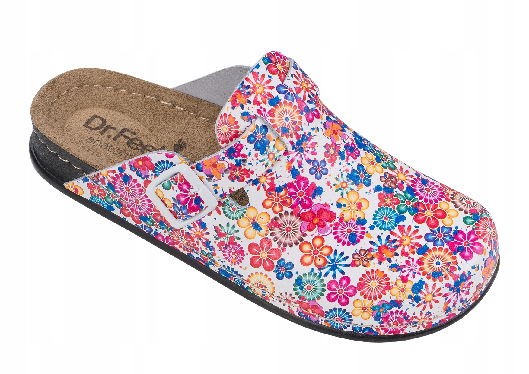 

Anatomiczne Damskie Klapki Zdrowotne Skóra