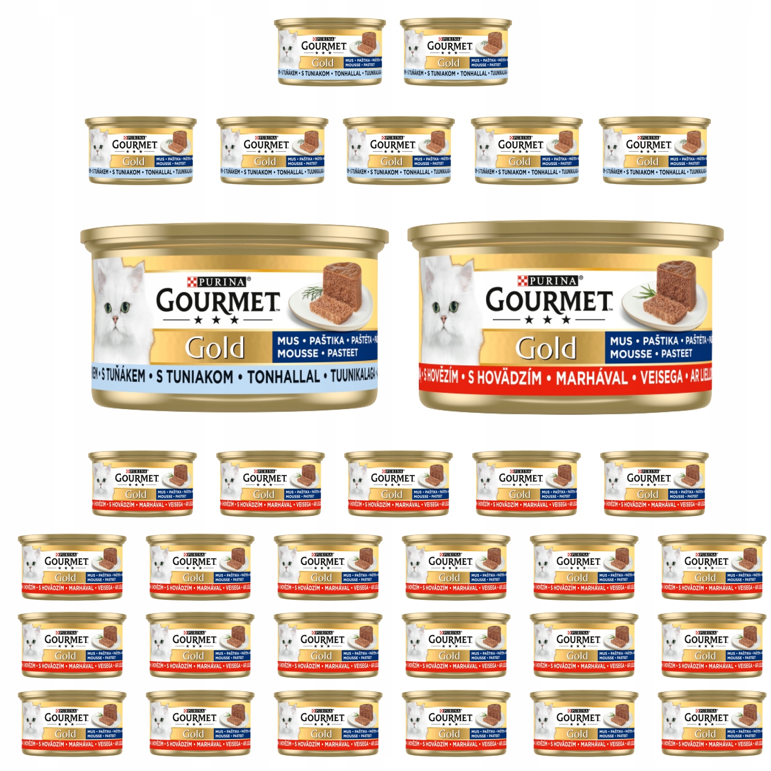 Purina Gourmet Gold MIX smaków karma 32x85g