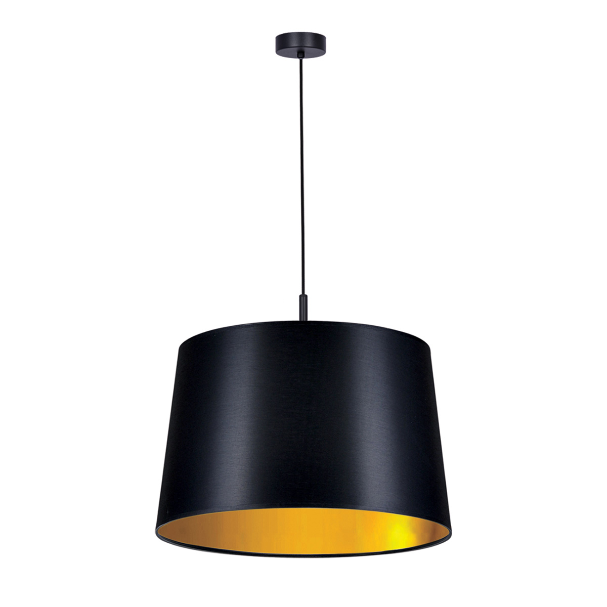 Lampa z Czarno-Złotym Abażurem Nowoczesna K-4355 REMI GOLD
