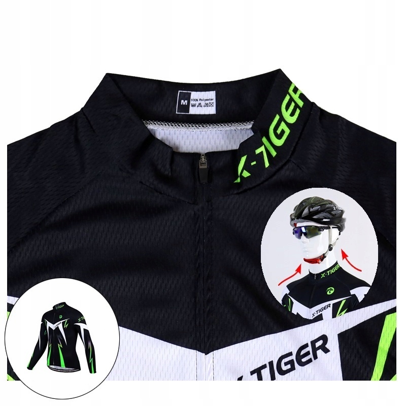 KOSZULKA ROWEROWA Z DŁUGIM RĘKAWEM SZYBKOSCHNĄCA Marka X-Tiger