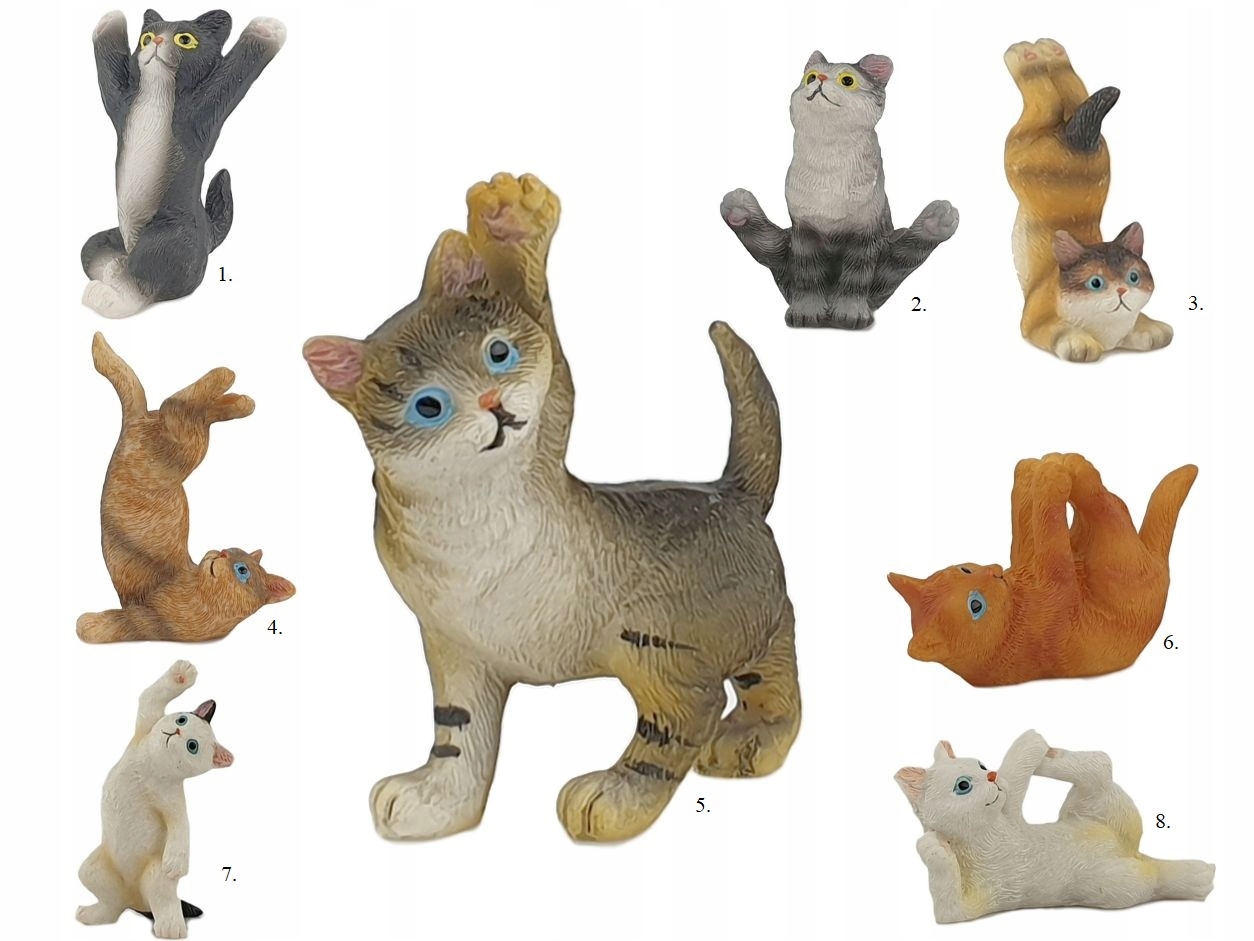 

Kot Koty Joga Yoga Cats Figurki 6 cm 8 sztuk