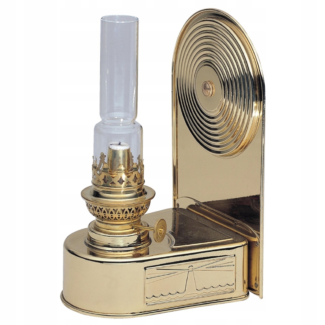 Dekorativní lampa Dhr – mosazná nástěnná petrolejová lampa