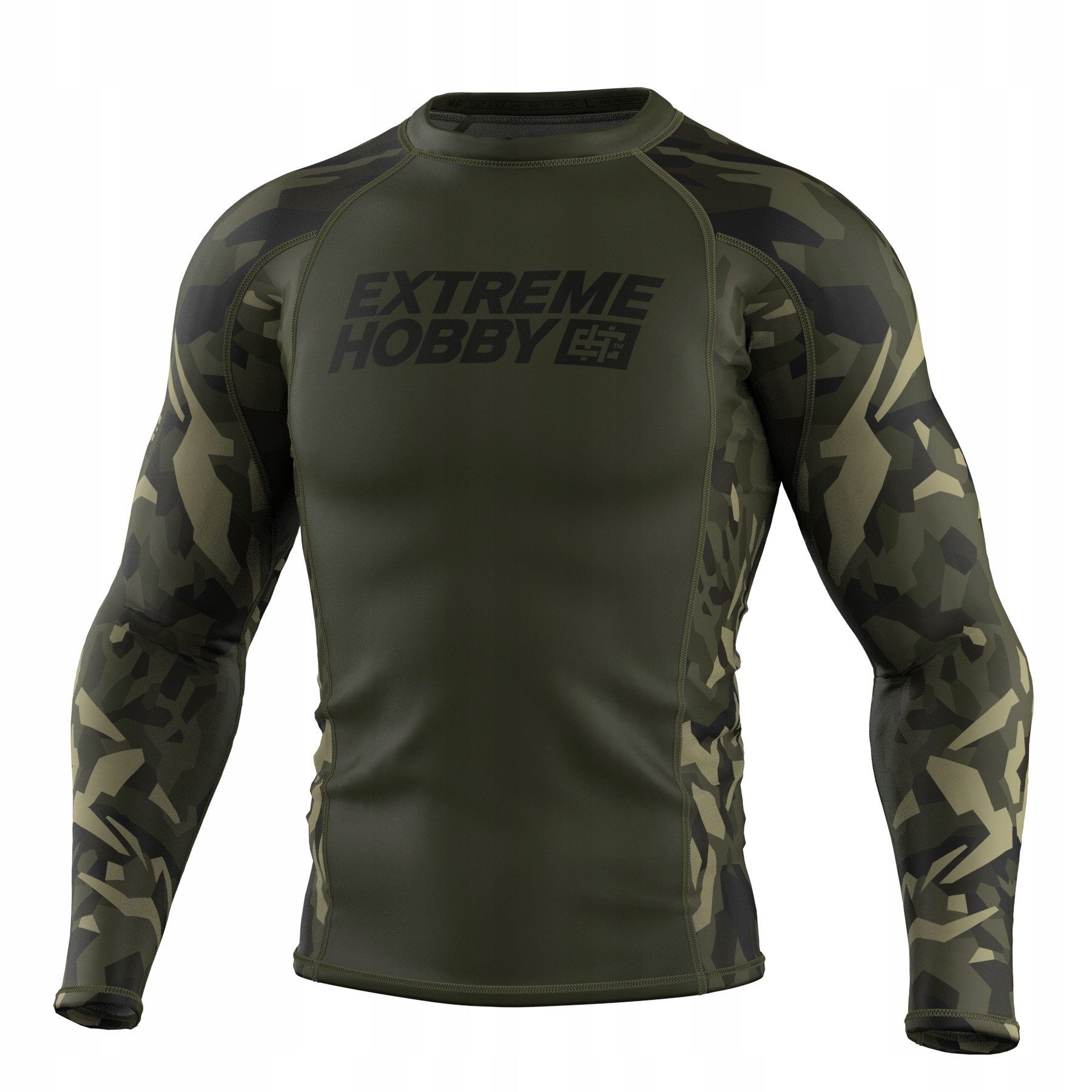 Pánské tričko do posilovny Rashguard Extreme Hobby Jungle Panther M Khaki