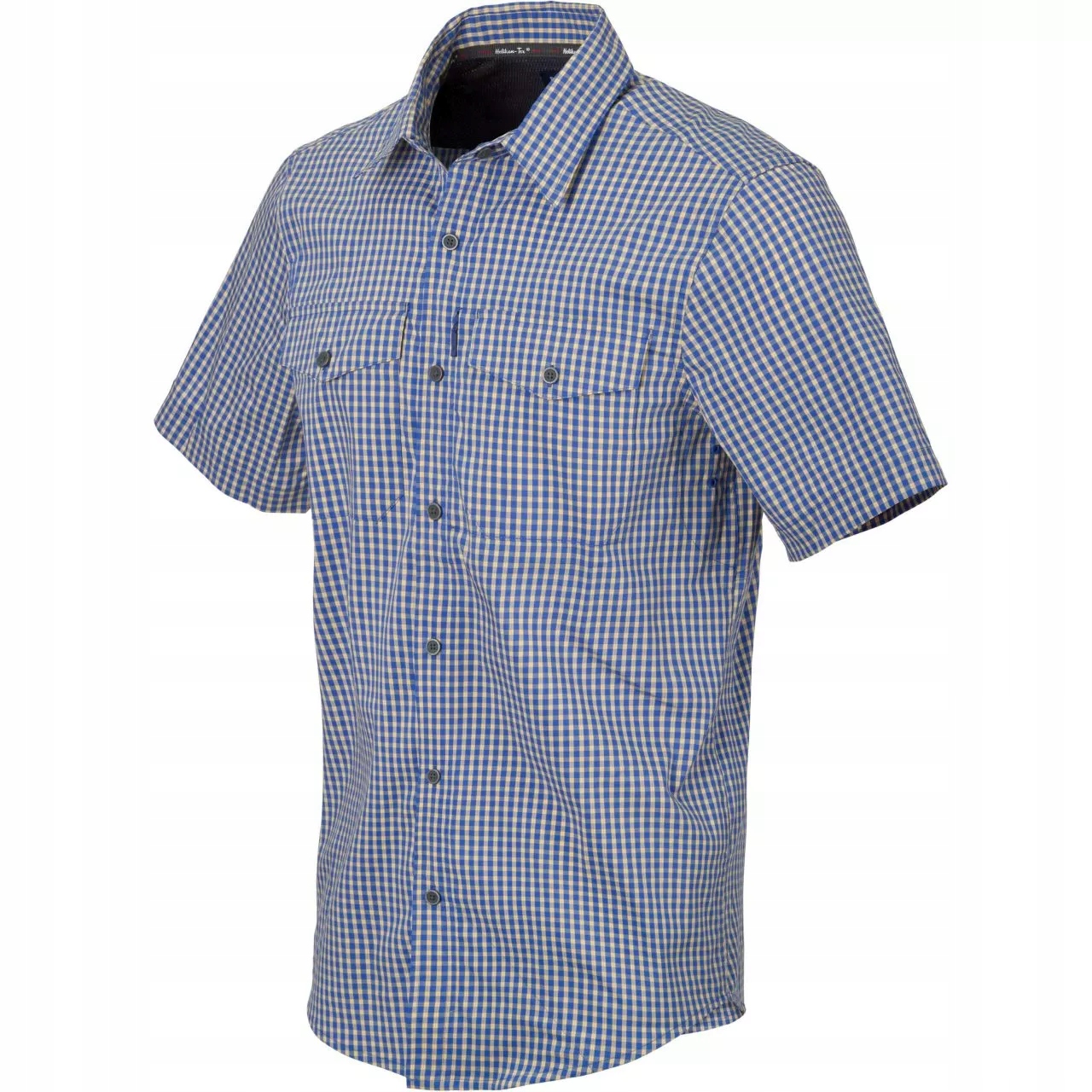 Košile Helikon Covert Concealed Carry Shirt Ss Royal Blue Checkered XXL