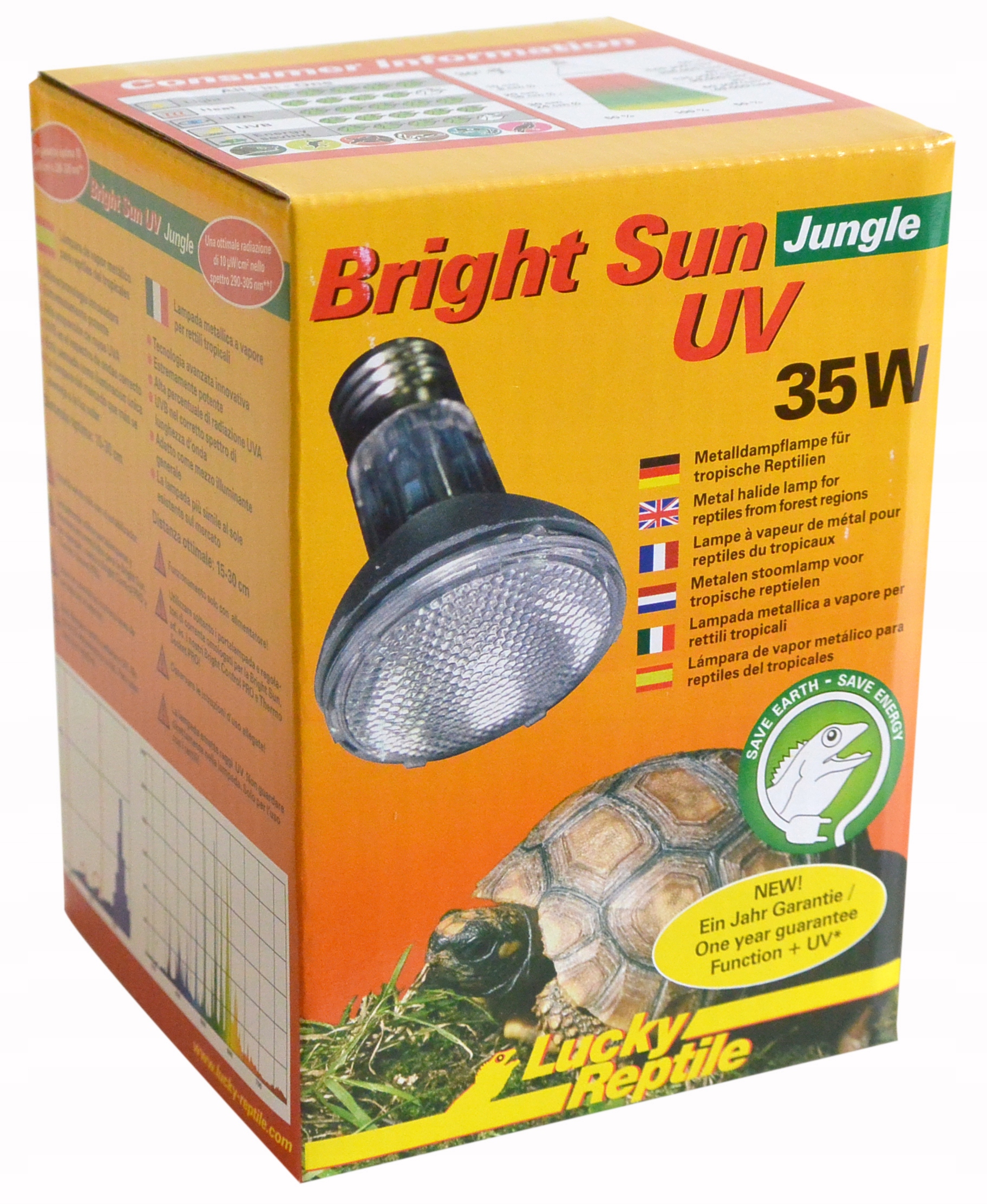 Levně Lucky Reptile Metahalogen Mini Jungle 35W Uvb lampa 3v1 do terária