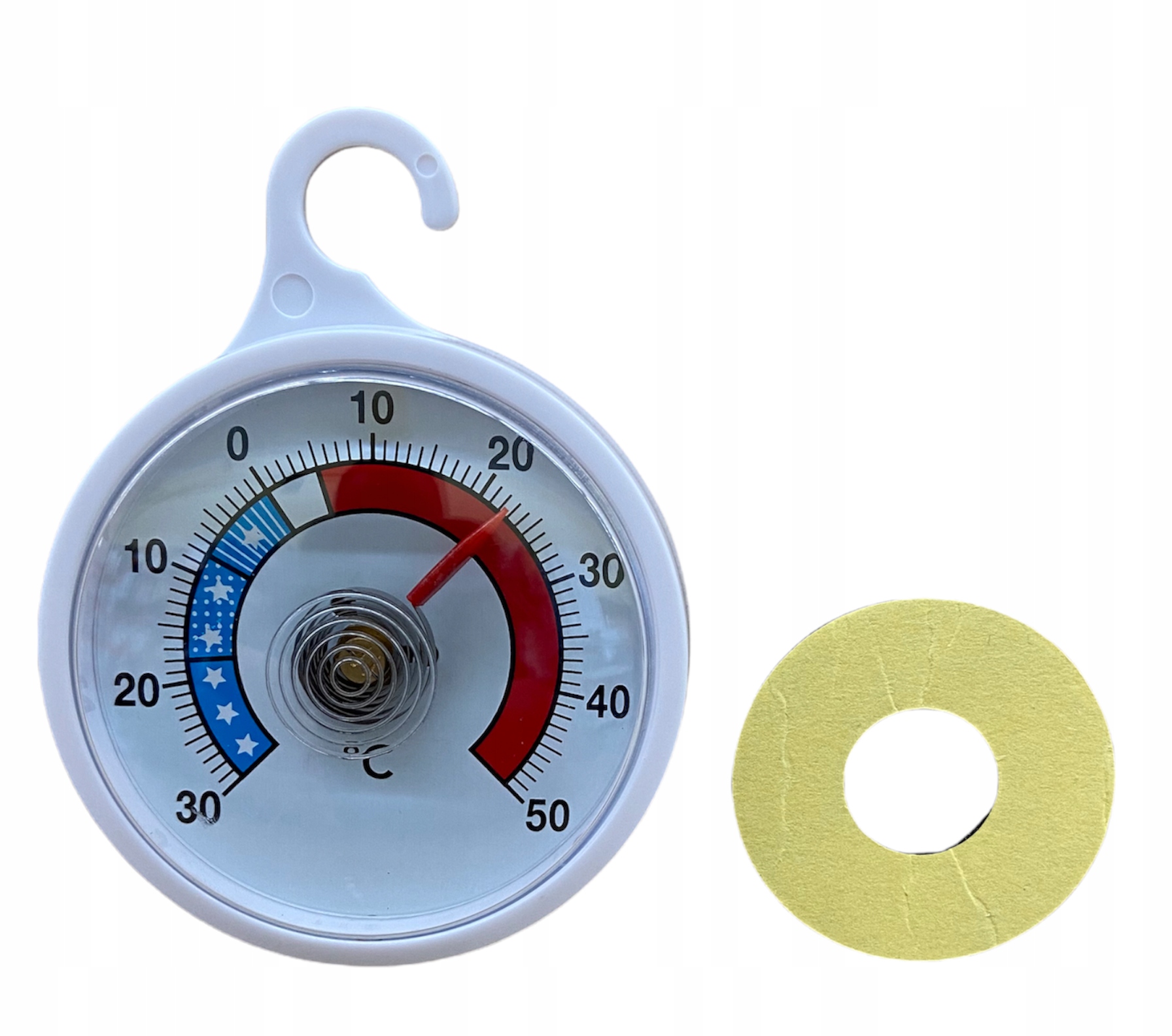 TERMOMETR -30/+50C OKRĄGLY TAŚMA KLEJĄCA ZAWIESZKA Marka inna