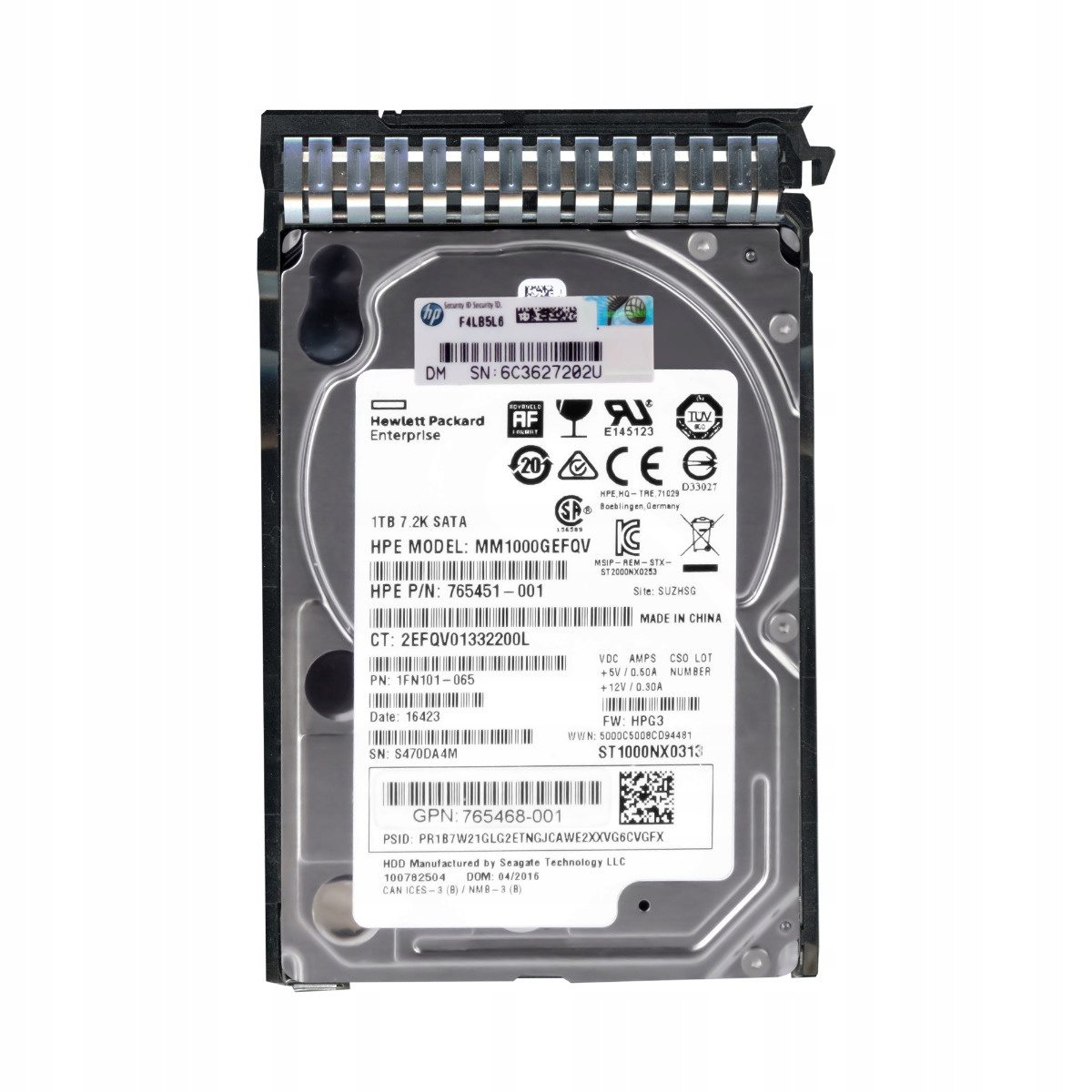 Hp 765451-001 1TB 7.2K Sata III 2.5'' MM1000GEFQV