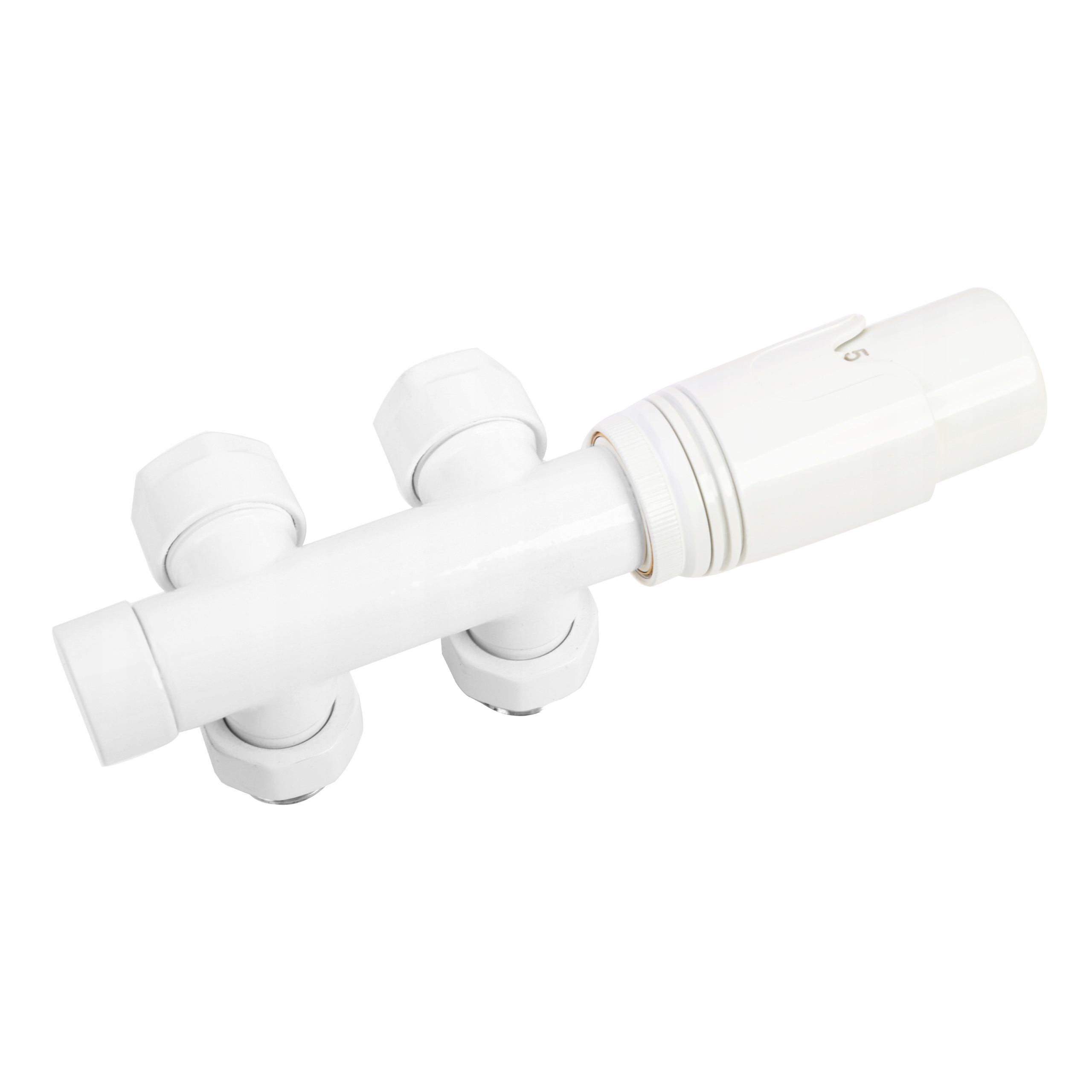 Zawór kątowy Termost DUOPLEX 50mm BIAŁY