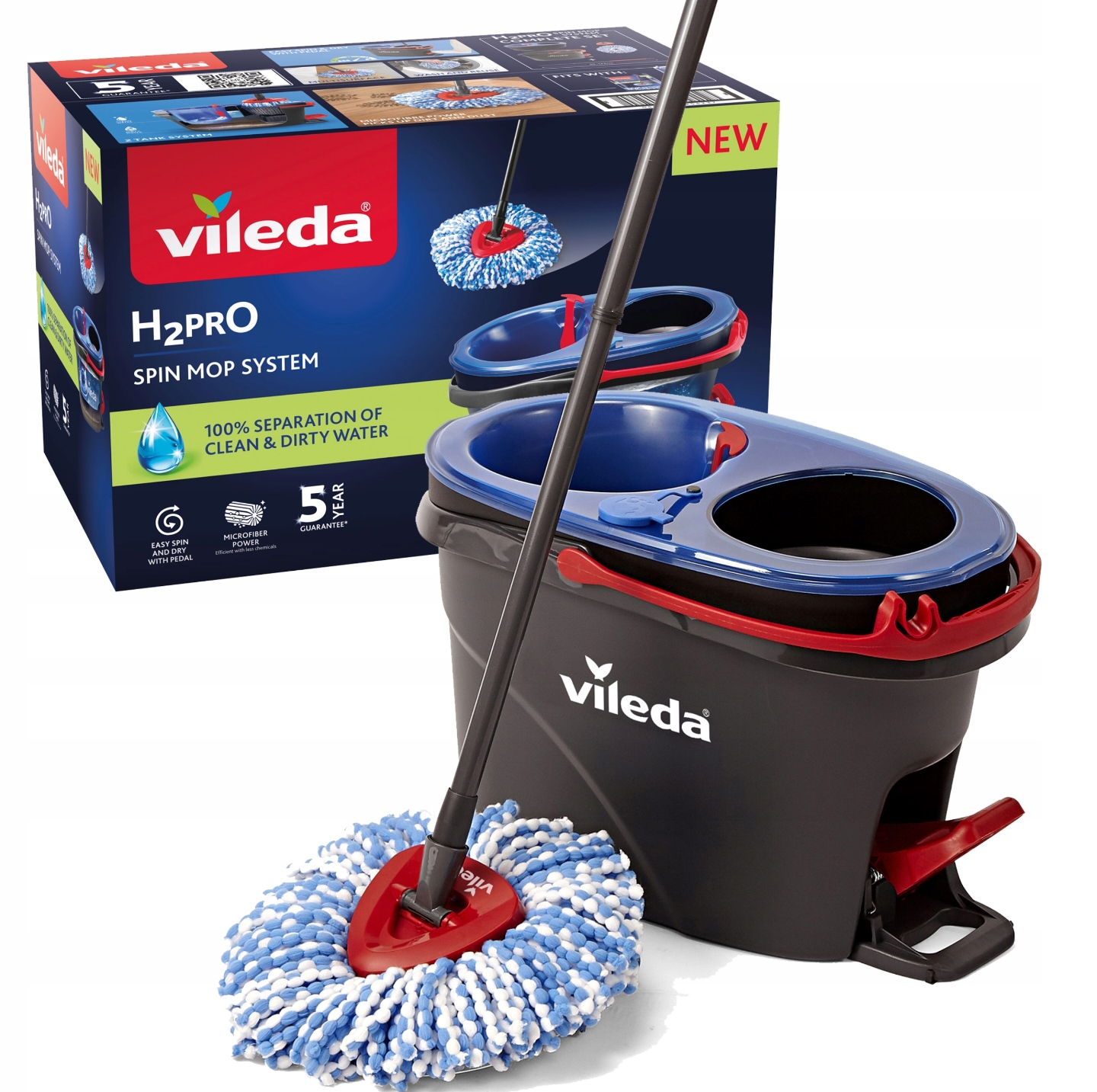 Levně Kbelík a rotační mop Vileda H2PRO