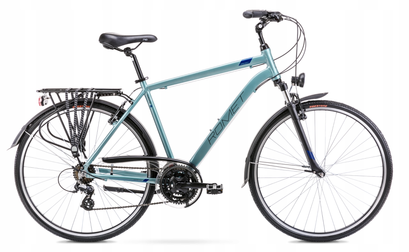 Rower trekkingowy Romet Wagant 1 srebrno-niebieski M/19"