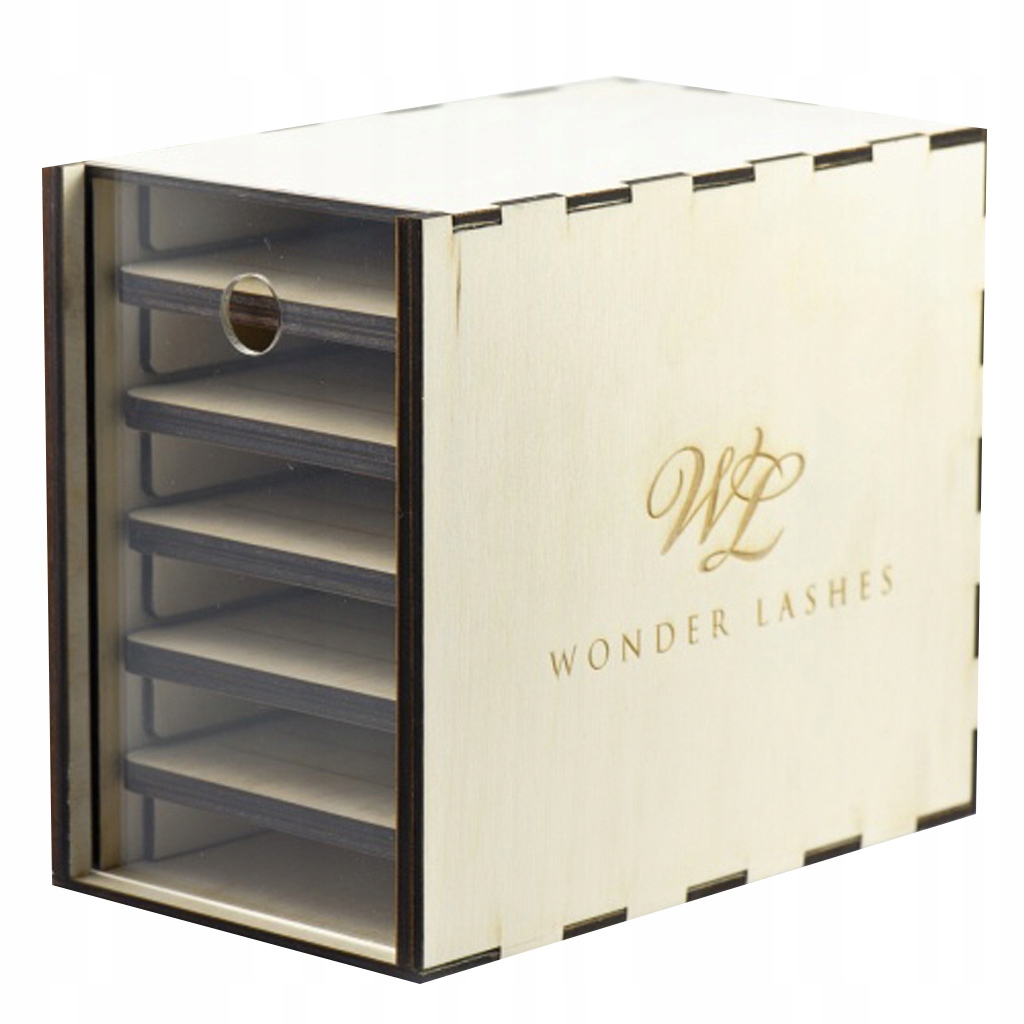 

Wonder Lashes Lash Box Drewniany Mały Pojemnik