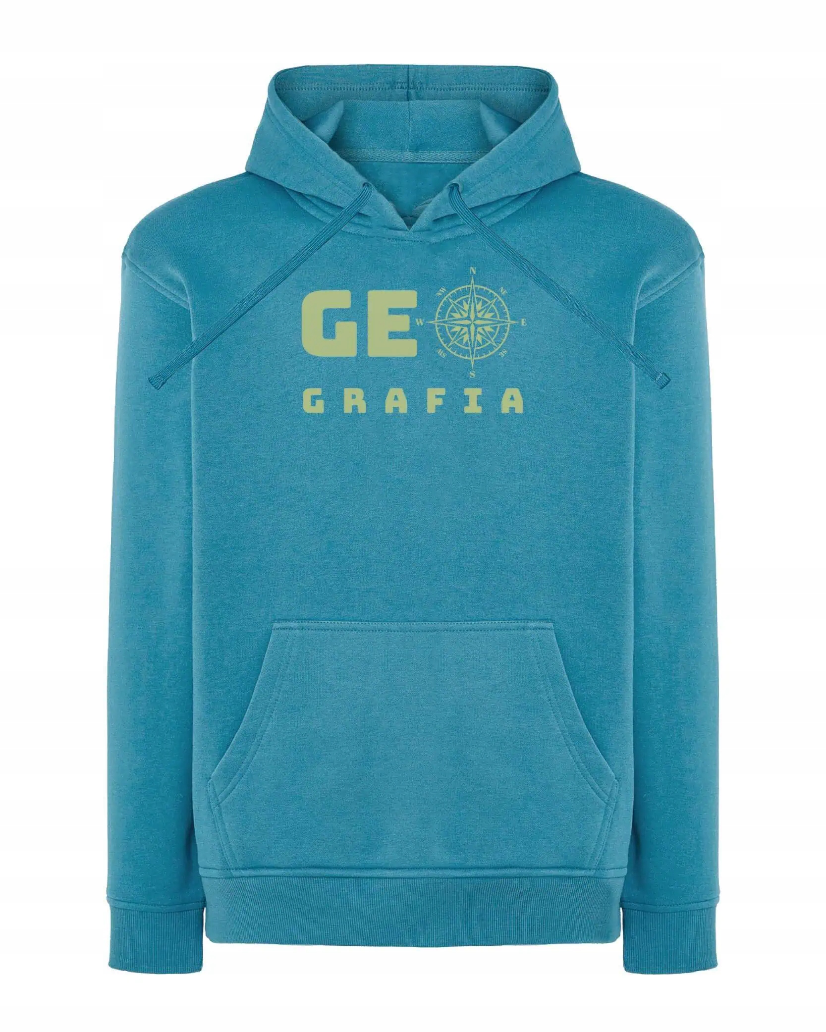 Mikina s kapucí Den učitelů Geografie Kompas Modrá M