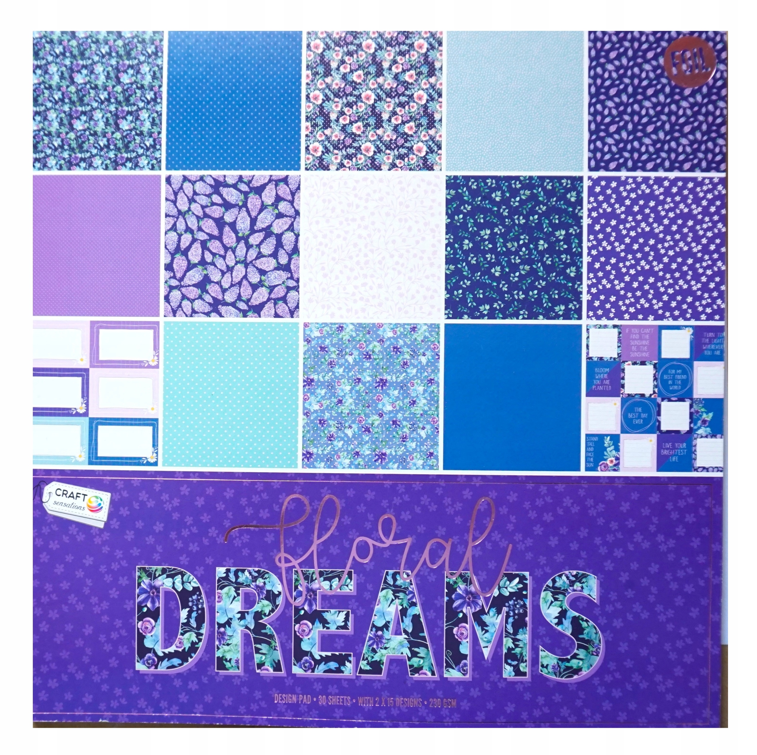 Blok kreatywny, scrapbooking 30 x 30 cm