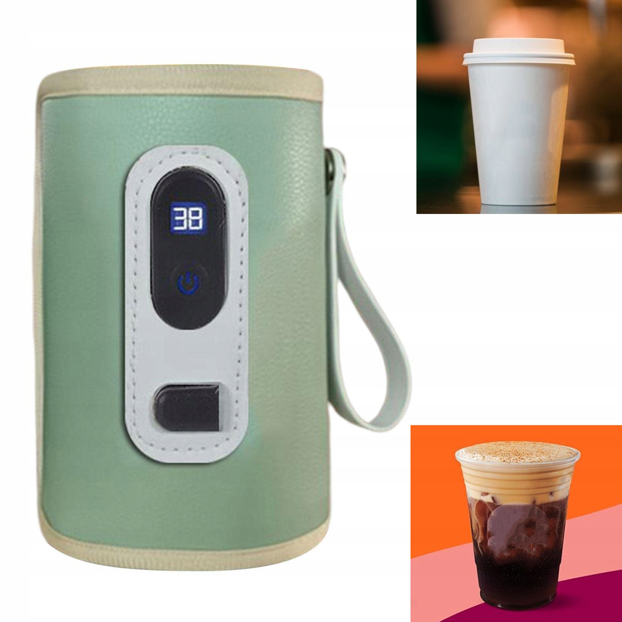 PRZENOŚNY PODGRZEWACZ DO BUTELEK BUTELKA DLA NIEMOWLĄT ELEKTRYCZNY USB LCD Rodzaj elektryczny