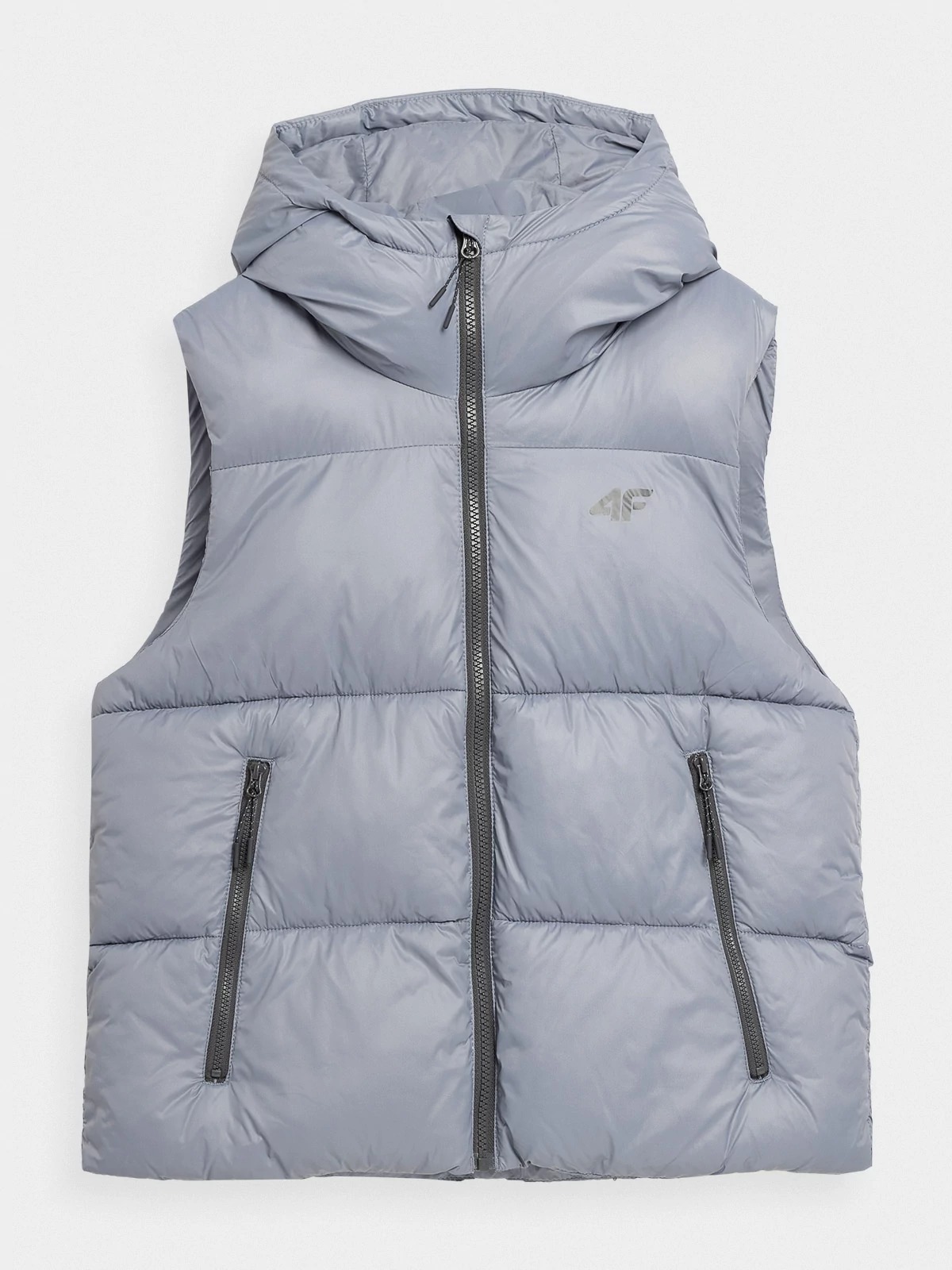 BEZRĘKAWNIK DAMSKI Z KAPTUREM 4F KAMIZELKA SPORTOWA PUCHOWA R. XXL Marka 4F