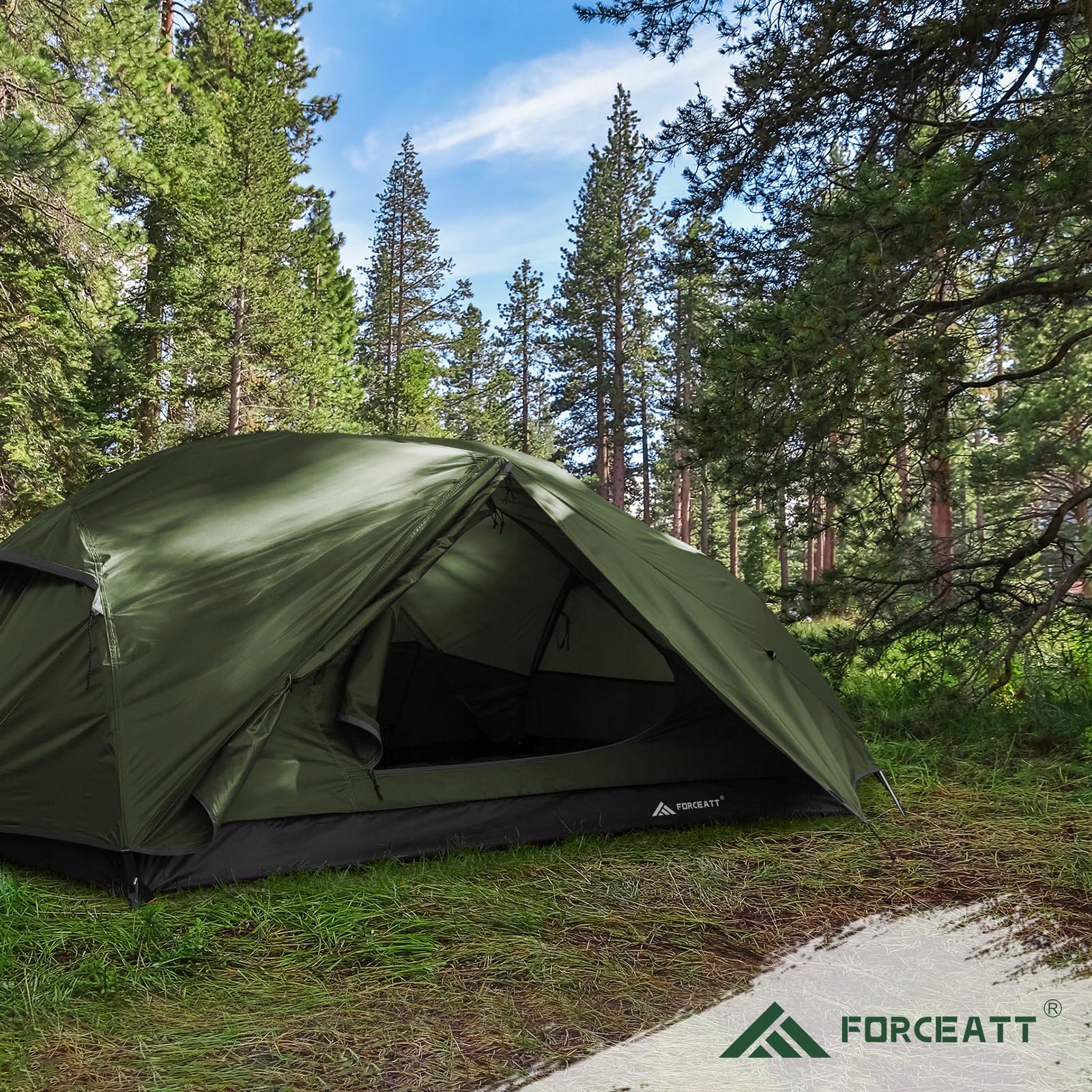 Forceatt Namiot kempingowy dla 2-3 osób, 2 drzwi Wodo i Wiatroszczelny — miniatura 7