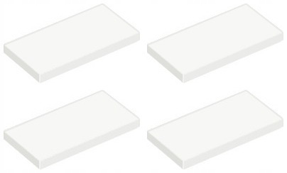 

Lego 87079 Tile Płytka 2x4 biała Nowa (4g) 4 szt.