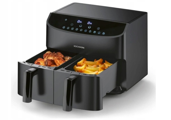 Rachs Kochwerk Moderní stylová fritéza air fryer, dvojitá dotyková