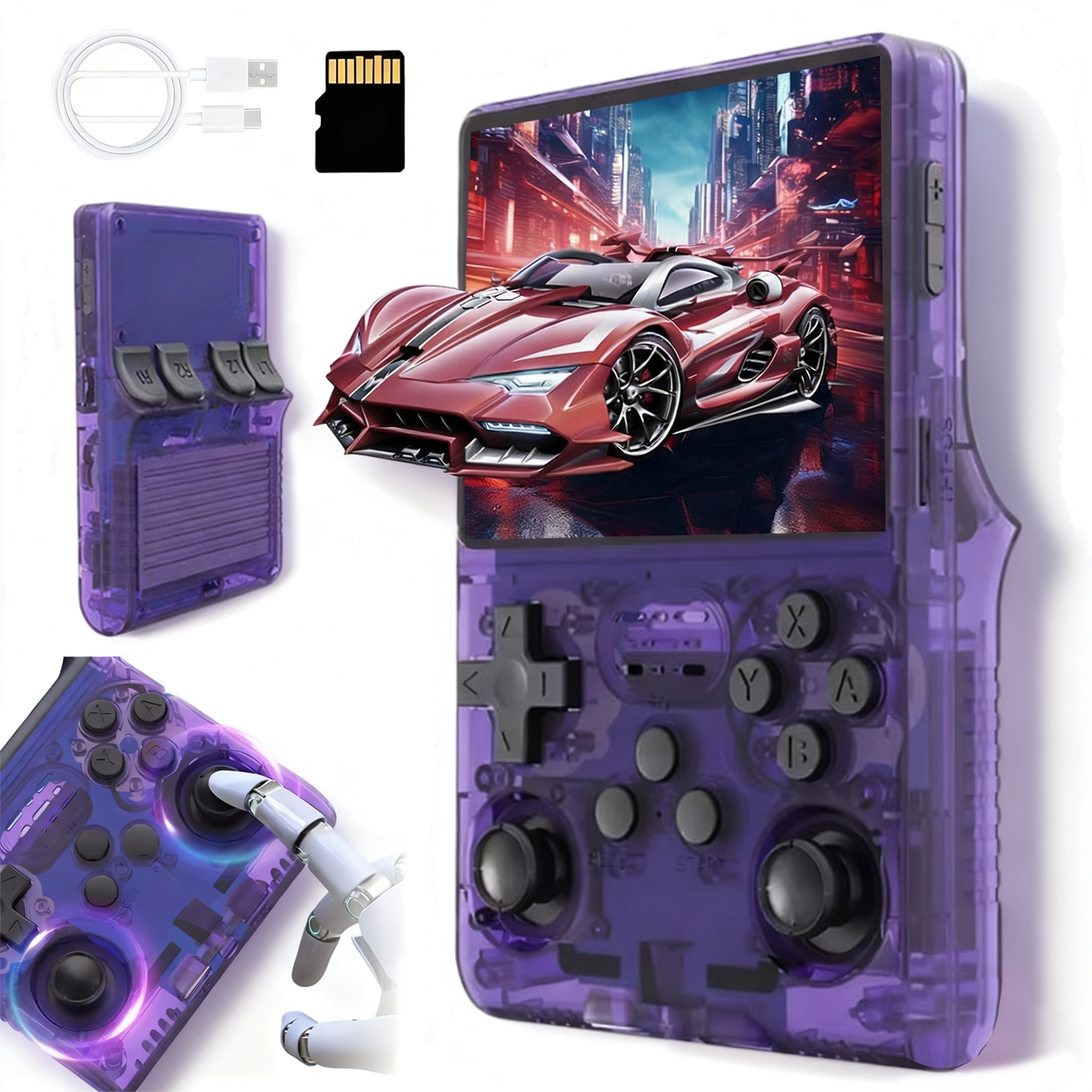 Przenośna Konsola Do Gier Ponad 30 000 Gier 3.5" Ips Podwójne Joysticki