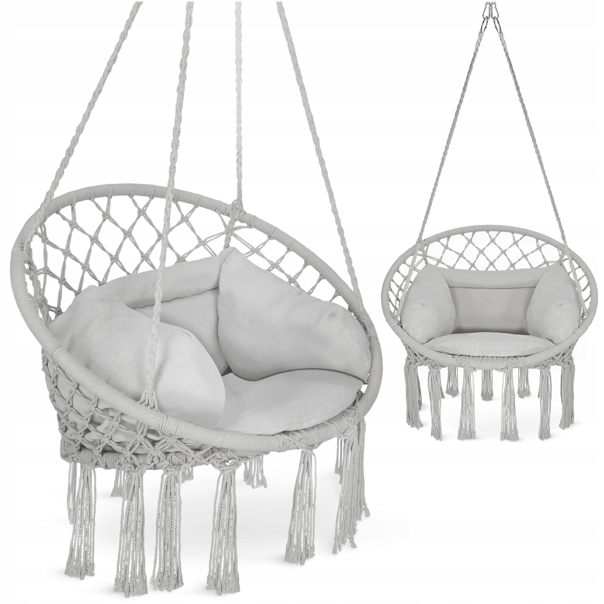 Zahradní Houpačka Závěsné Křeslo Boho Na Terasu Čapí Hnízdo S Polštářem