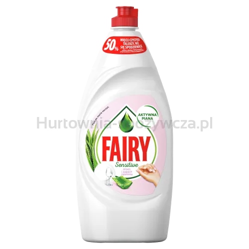 Fairy Tekutý prostředek na mytí nádobí Sensitive Aloe a jasmín 900 ml