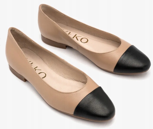 Ryłko L1NF9___ _4TH beżowo-czarne baleriny r. 40 Marka Ryłko