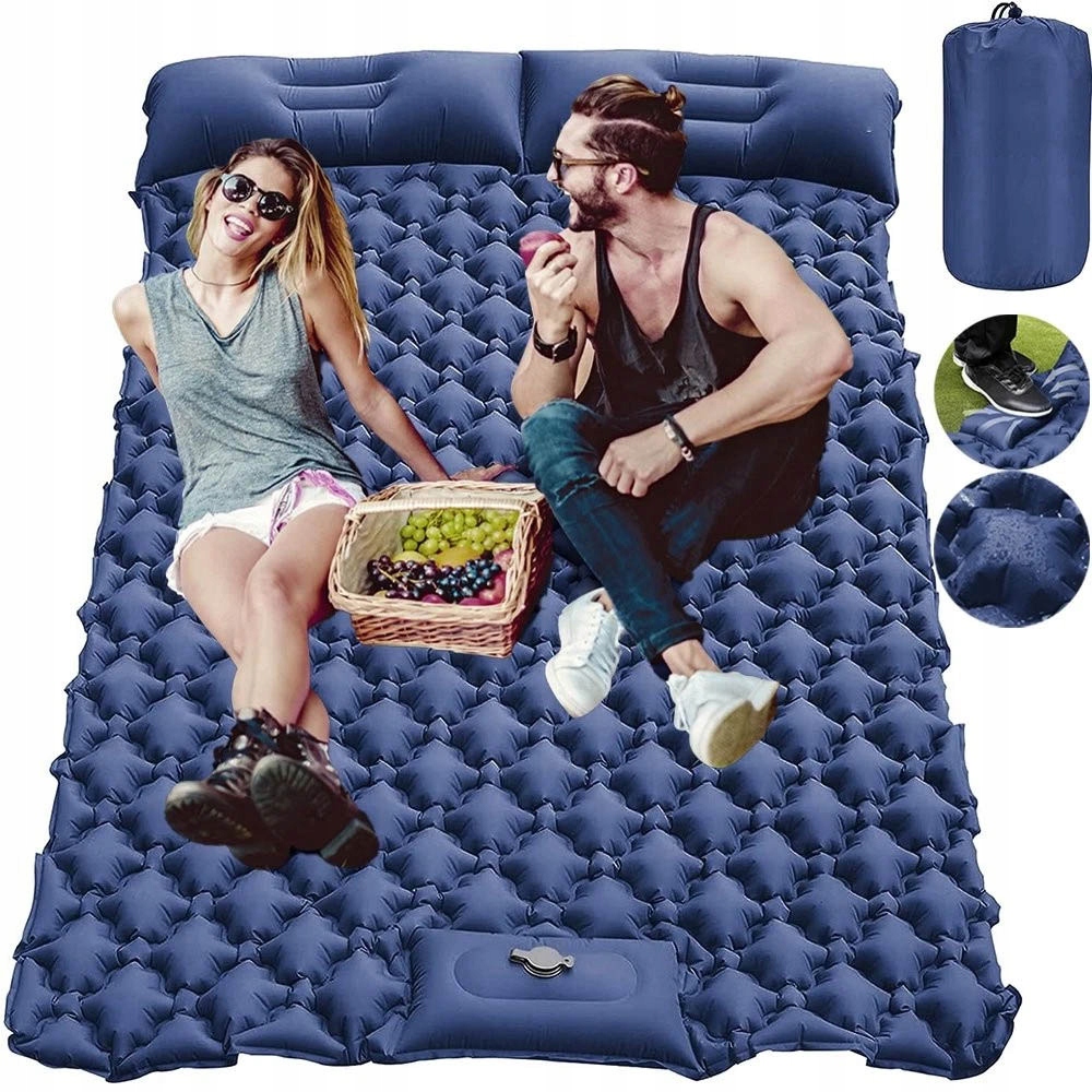 Dvojitá Samonafukovací Karimatka Kempingová Pro 2 Osoby Matrace 200*125 CM