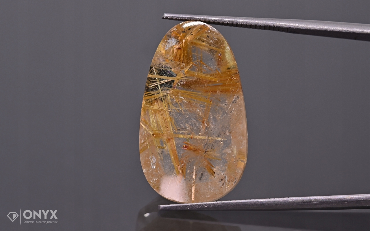 Křemen s rutilem konvexní nepravidelná dlažba 23,5x1