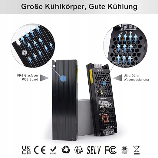 Zasilacz do LED REYLAX 24V 300W 12.5A Model DT-NT24V-300W