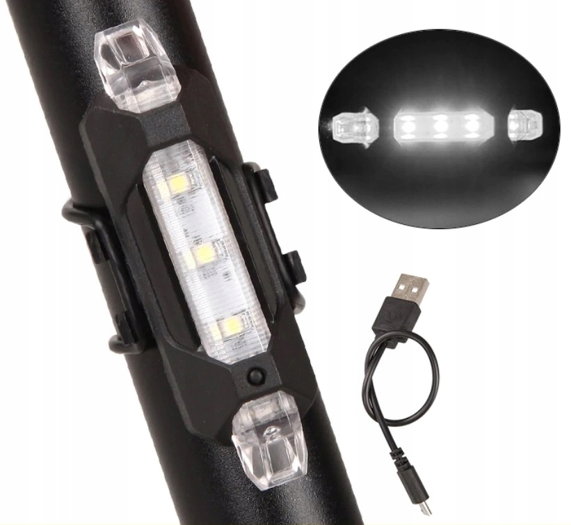 

Lampka tylna Rowerowa ładowana Usb Rapid X