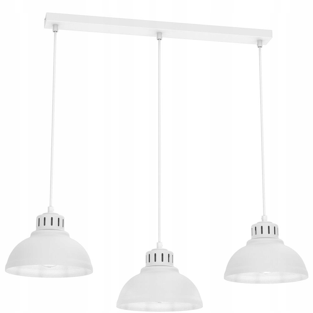 Biela trojitá závesná lampa na lište Sven 9077 Luminex