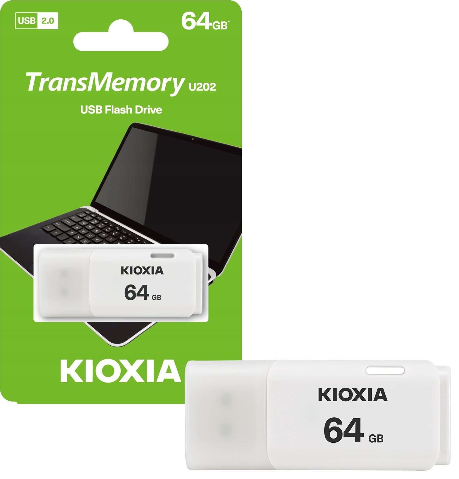 Pendrive KIOXIA TransMemory U202 64 GB USB 2.0 biały
