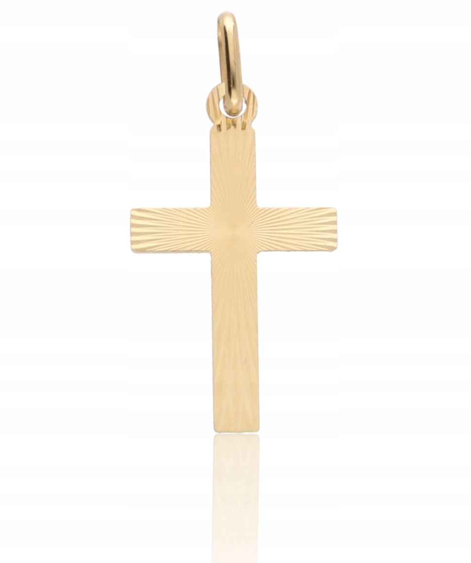 Zlatý Přívěsek Křížek Kříž Diamantový ryzost 585