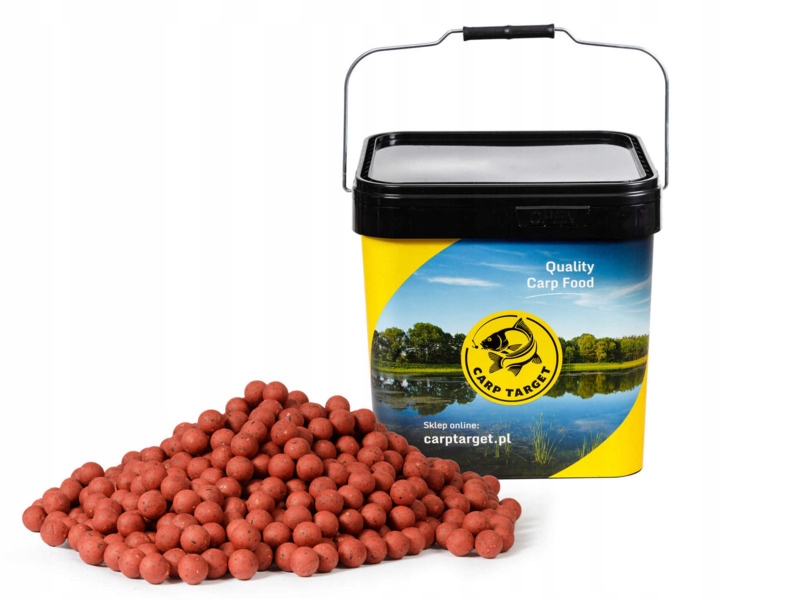 Kulki proteinowe Carp Target Truskawka 20 mm (10 kg) Wiadro 17 l
