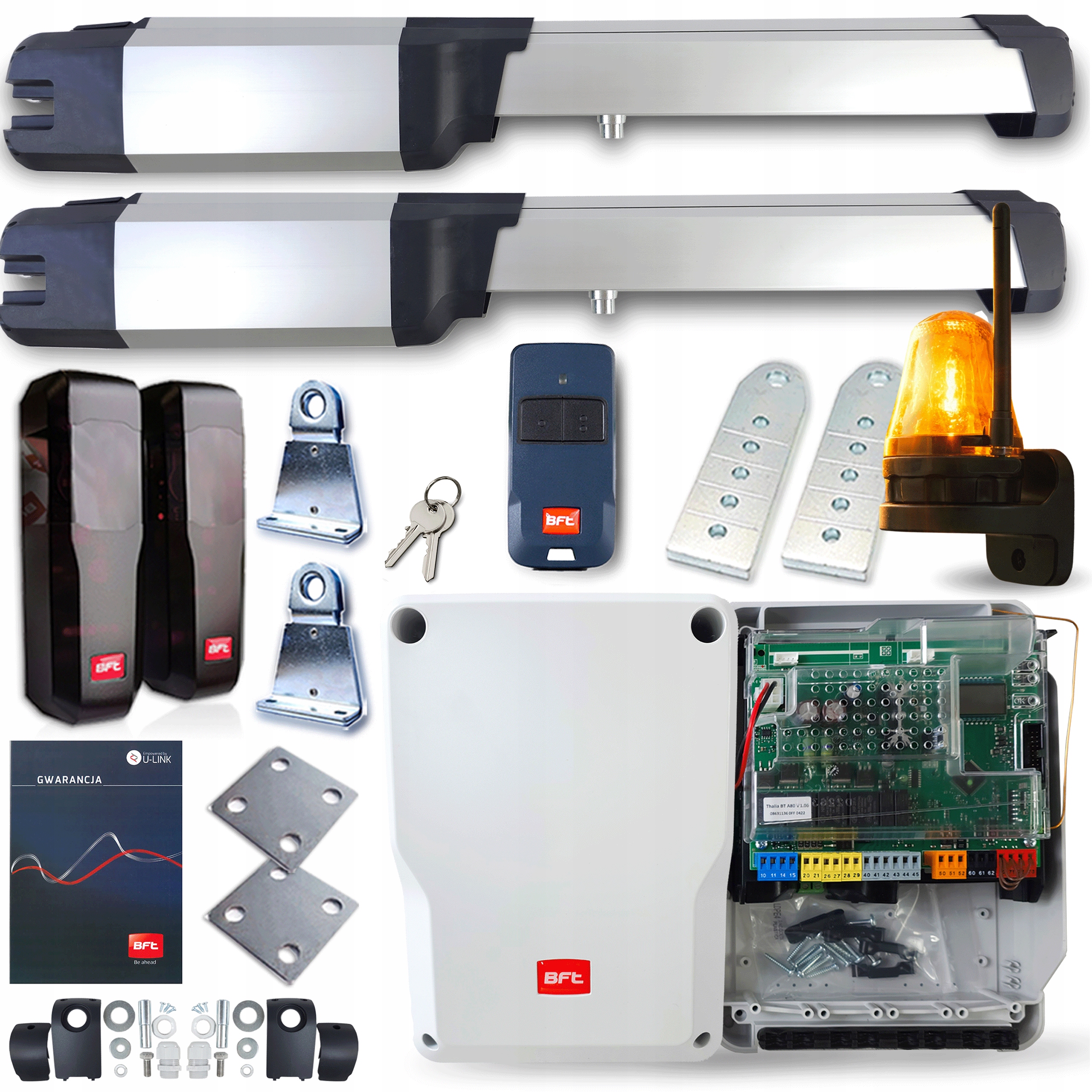 Set pohonu pro dvoukřídlé brány Bft Phobos B25 Thalia Duo Lampa+ Pilot