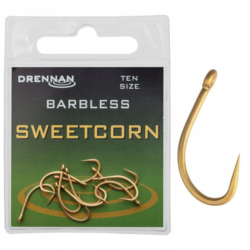 Haczyki Drennan Sweetcorn Bezzzadziorowe 14 10szt.