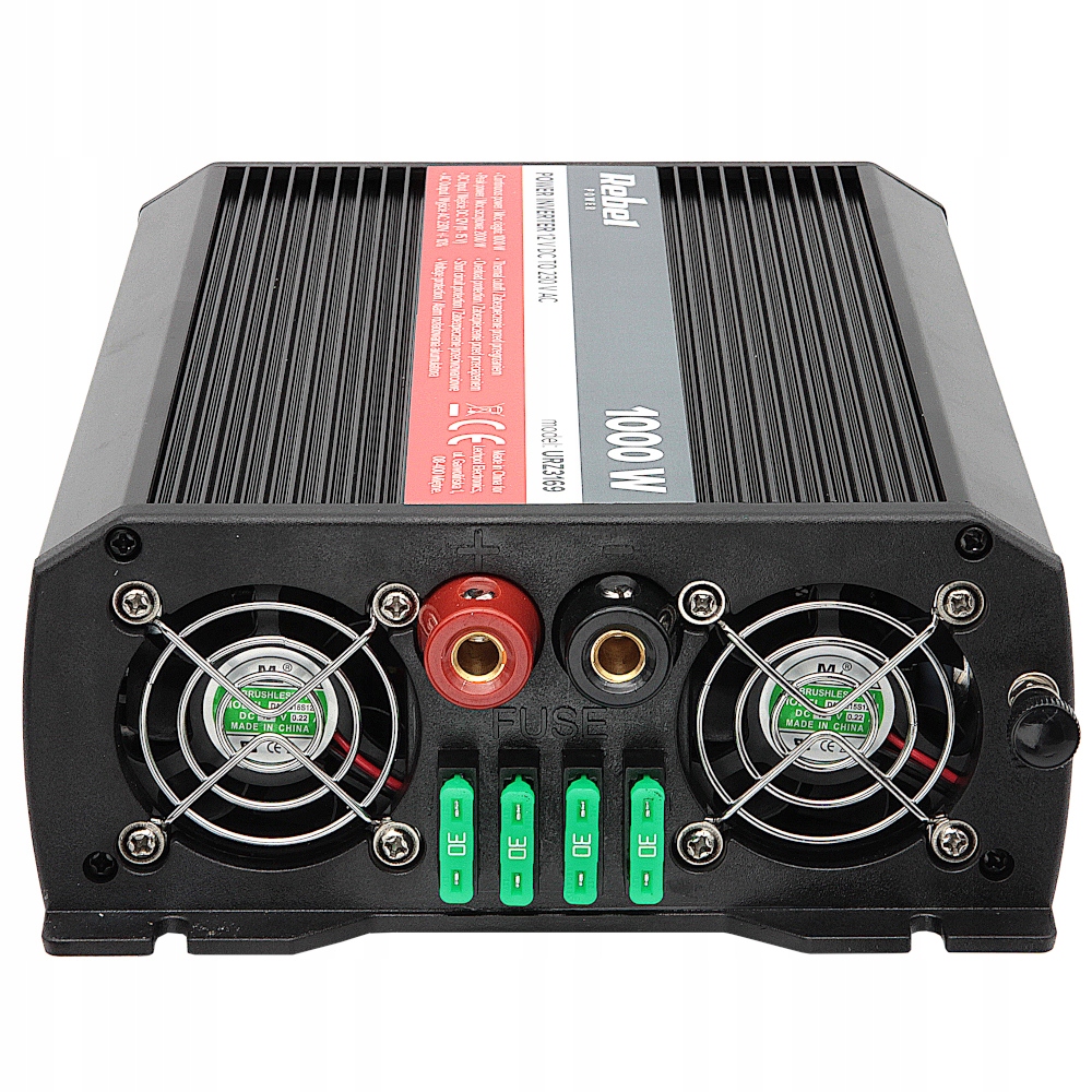 PRZETWORNICA SAMOCHODOWA NAPIĘCIA 12V 230V 2000W Marka Rebel