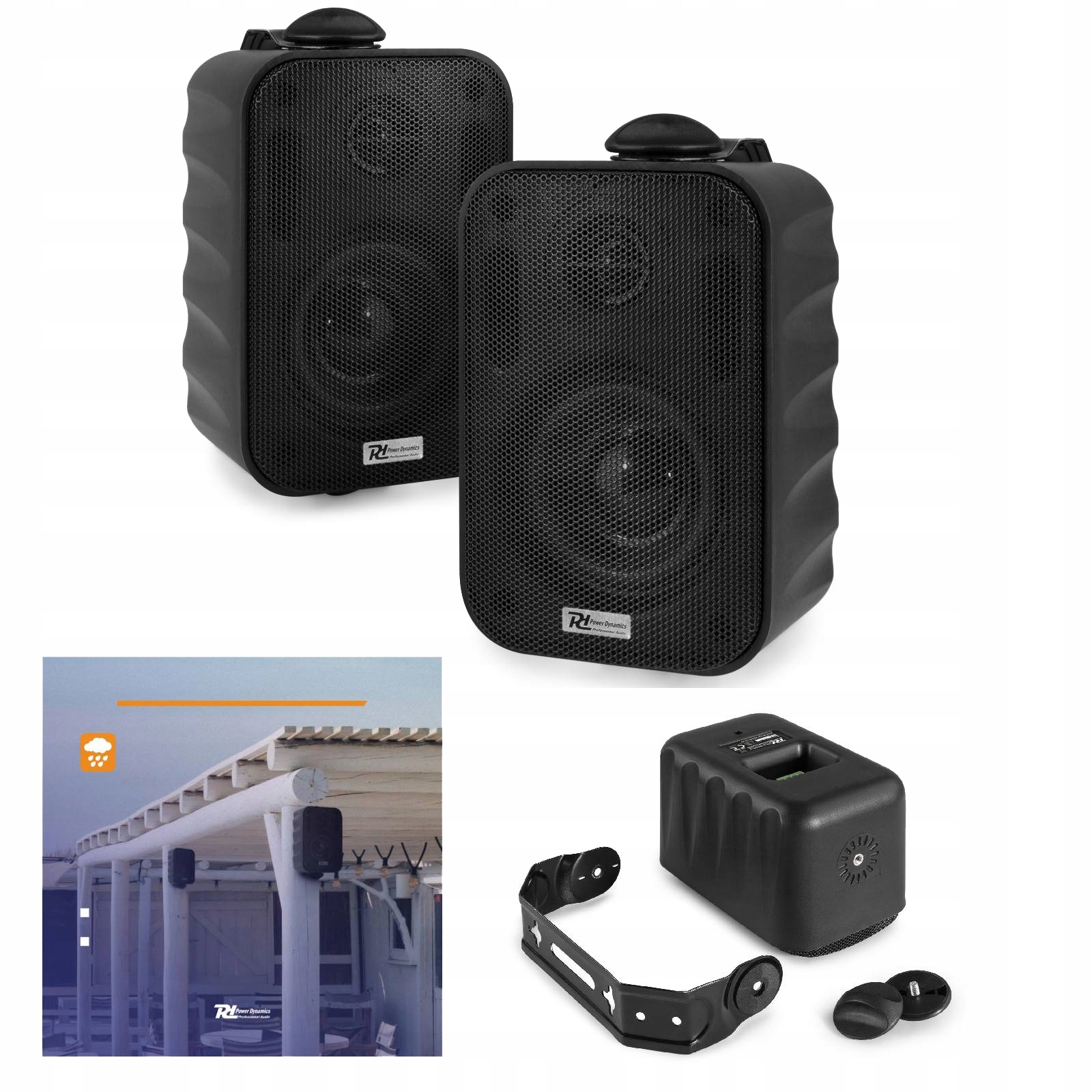 Zestaw Kolumn wodoodporne zewnętrzne IP56 60W