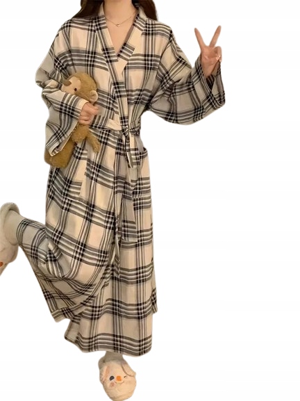 Lehký Tenký Letní Župan, Univerzální Celoroční Župan S Kostkovaným Vzorem