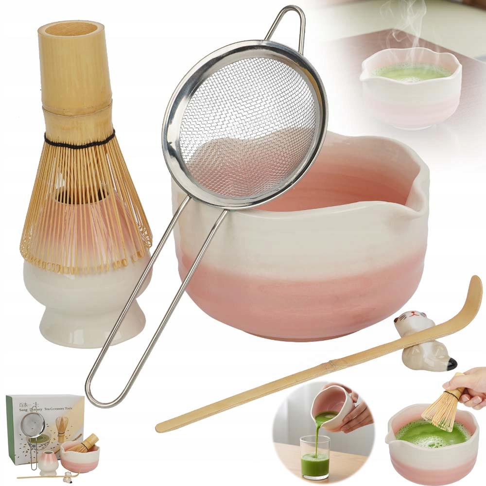 Levně Dárková Sada Na Čaj Matcha Sada Na Vaření Matchy 6 Ks