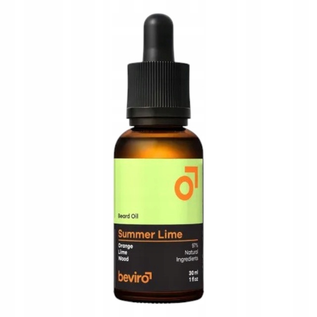 Olej na vousy Beviro Summer Lime Oil Citrusově-dřevitá vůně 30 ml