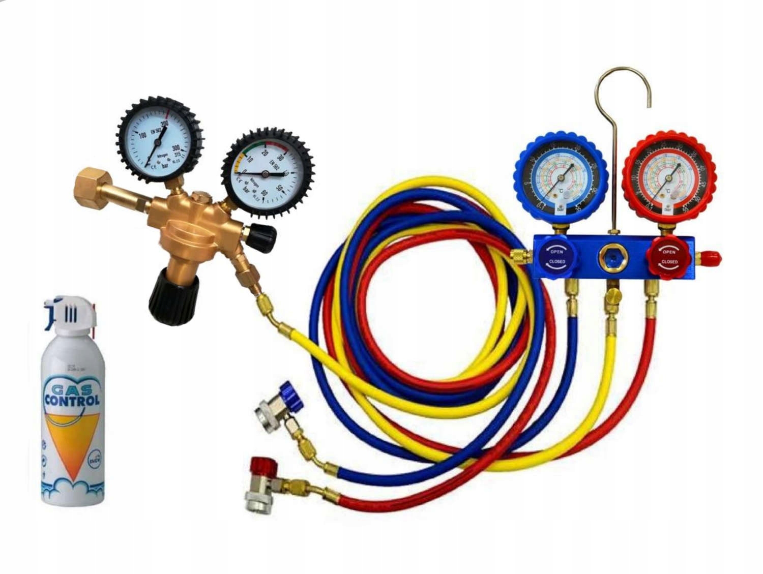 Sada pro testování těsnosti klimatizace dusíkem s reduktorem 30 barů