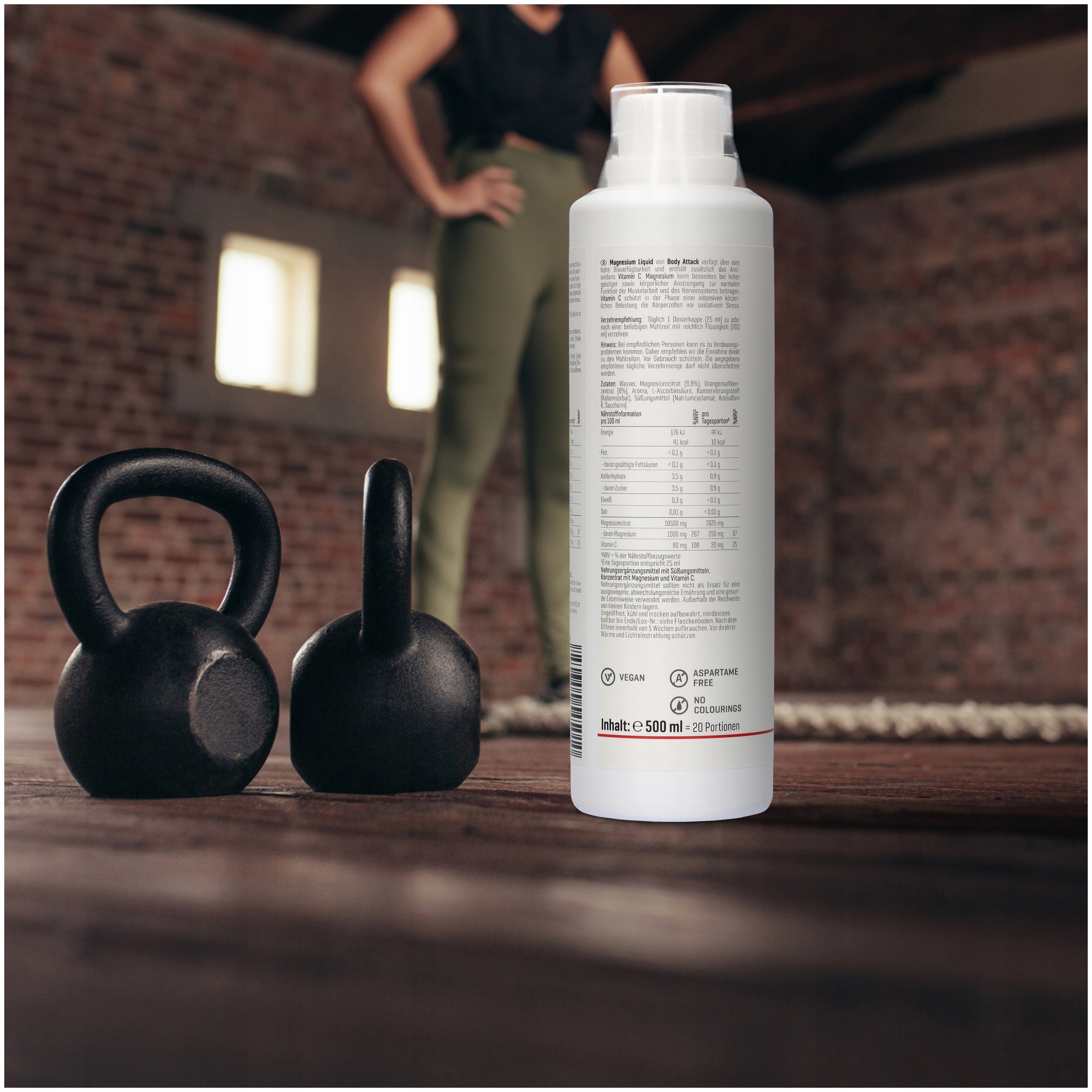 Vitamíny tekuté Body Attack Magnesium Liquid 500 ml magnézium 500 ml Značka Body Attack