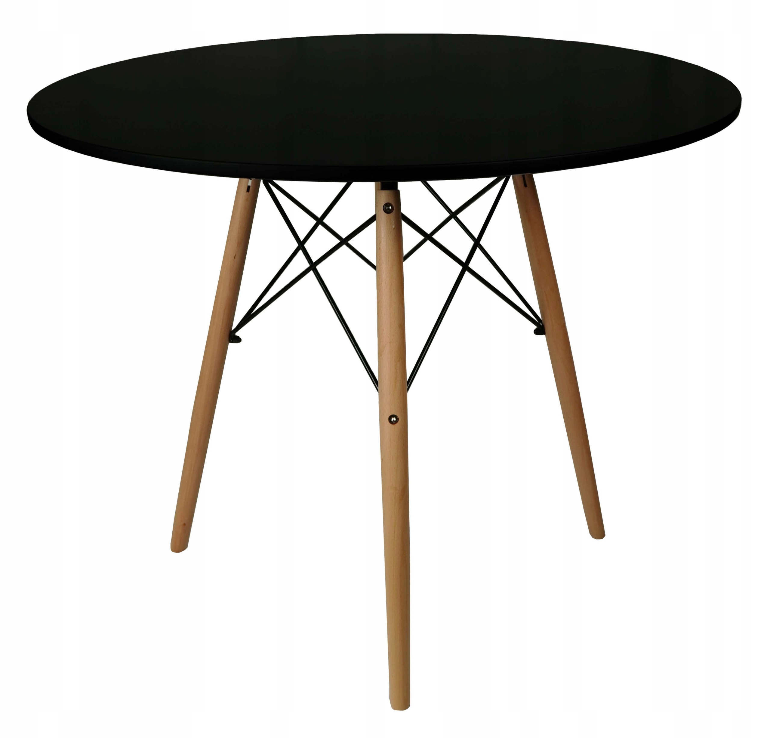 

Stół Okrągły Skandynawski Oslo 90CM Dsw Czarny