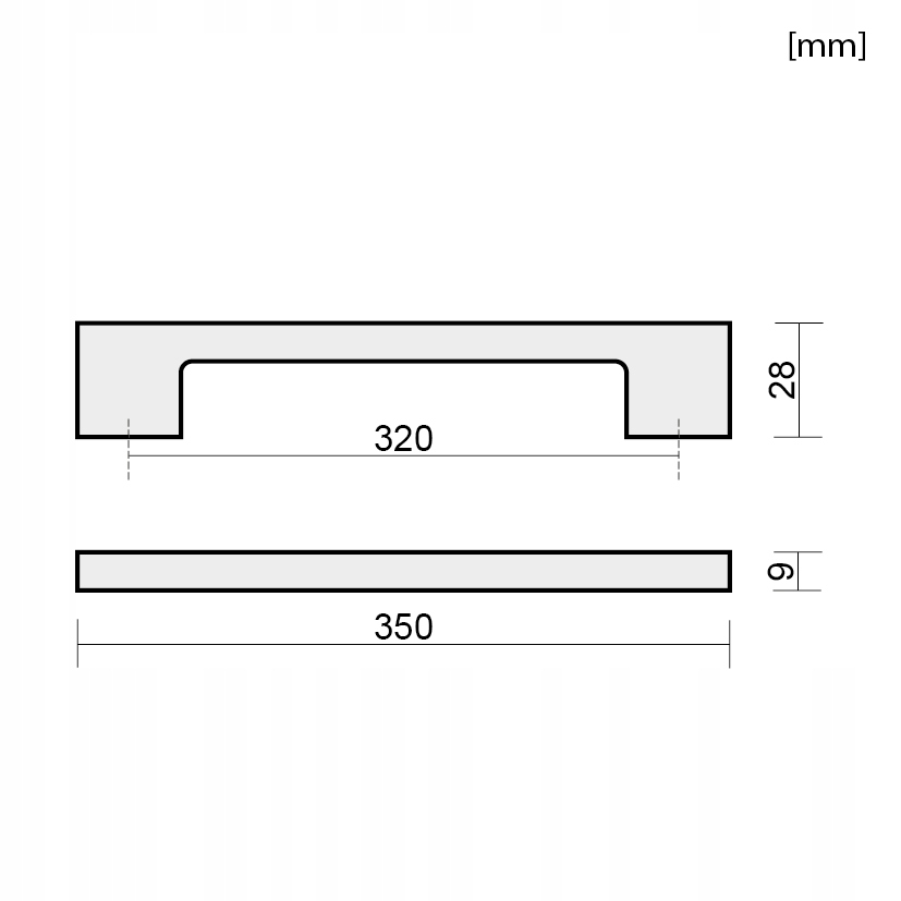 UCHWYT MEBLOWY UCHWYT DO MEBLI UCHWYT DO SZAFKI SZUFLADY MATOWY CHROM 320MM Rodzaj uchwytu klasyczny